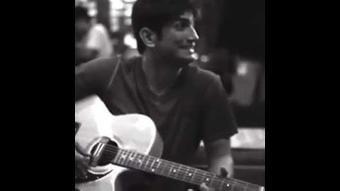 Sushant Singh Rajput enjoying guitar