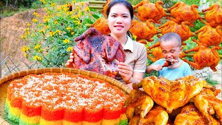 How to Cook Tasty Roasted Duck with Red Sticky Rice - Harvesting Duck and Chicken to Sell at Market