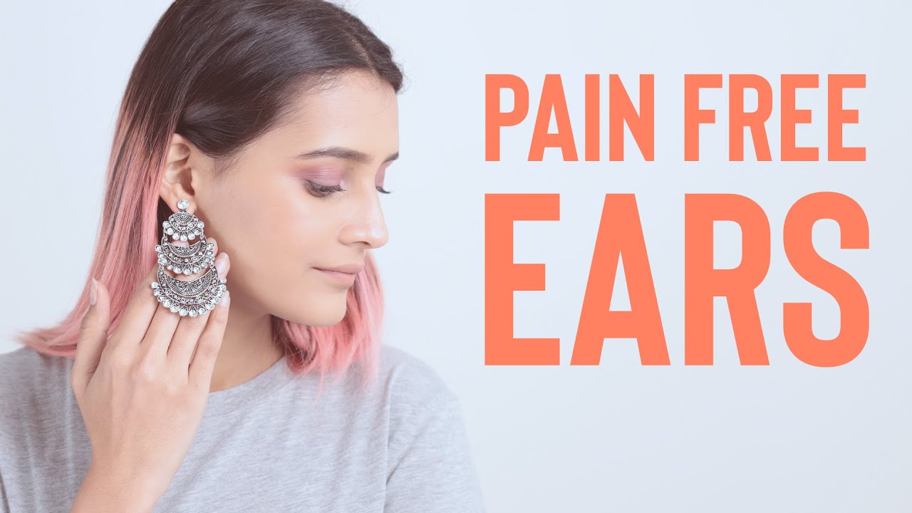 heavy earrings  How to wear heavy earrings secure and comfortable