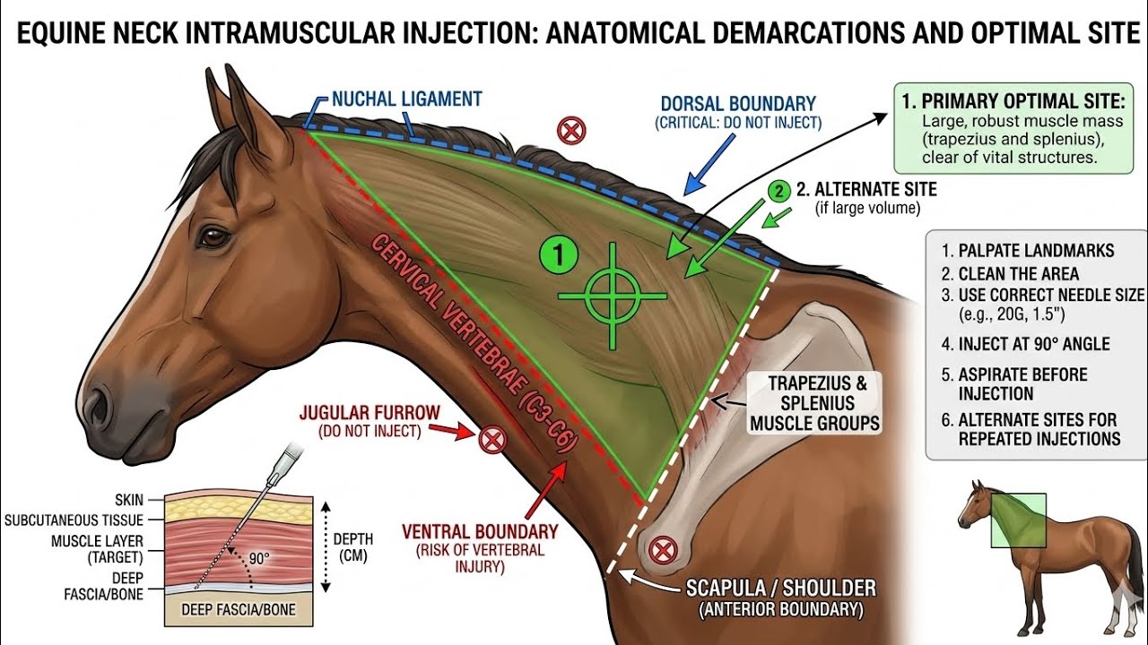“How to Give an Intramuscular Injection in a Horse | Equine IM ...