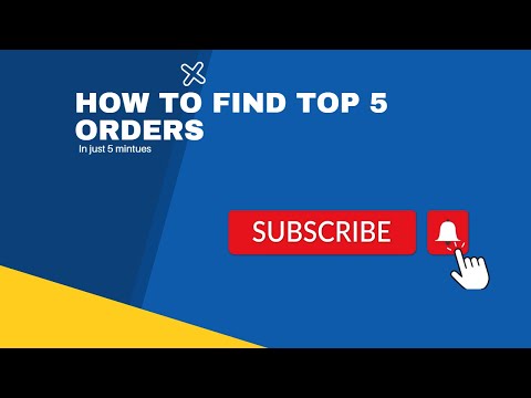 How to find TOP 5 orders || Amrita
