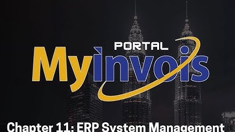 MyInvois Portal User Guide (Chapter 11) - ERP System Management