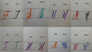 A-Z Uppercase Basic Bouncy Calligraphy Tutorial