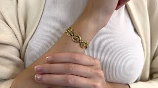 Vidéo: Bracelet vers 1900 en or jaune 18k . Poids : 29.0 Grs