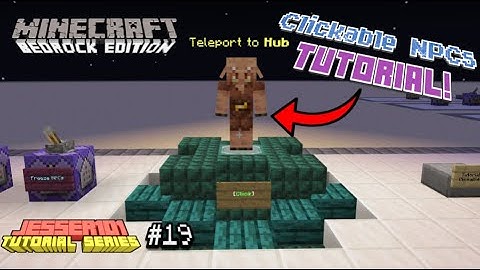 How to create Clickable Server NPCs in Minecraft (Bedrock Edition) 1.16+ - Tutorial Series #019