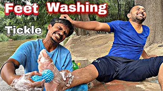 ASMR Foot Care: Washing & Soft Tickles: