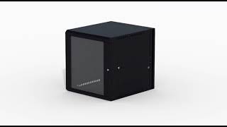 6U LINIER® Swing-Out Wall Mount Cabinet - Solid Door