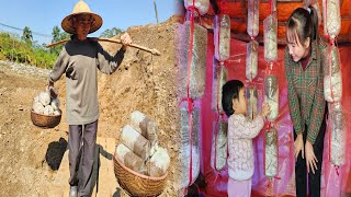 Mushrooms Grandpas New Product - Harvesting Long Eggplant - Farm Building Sweet Countryside