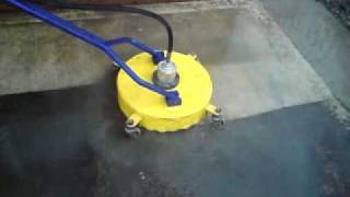 Concrete Cleaning with Flat Surface Cleaner  18' WhirlAWay