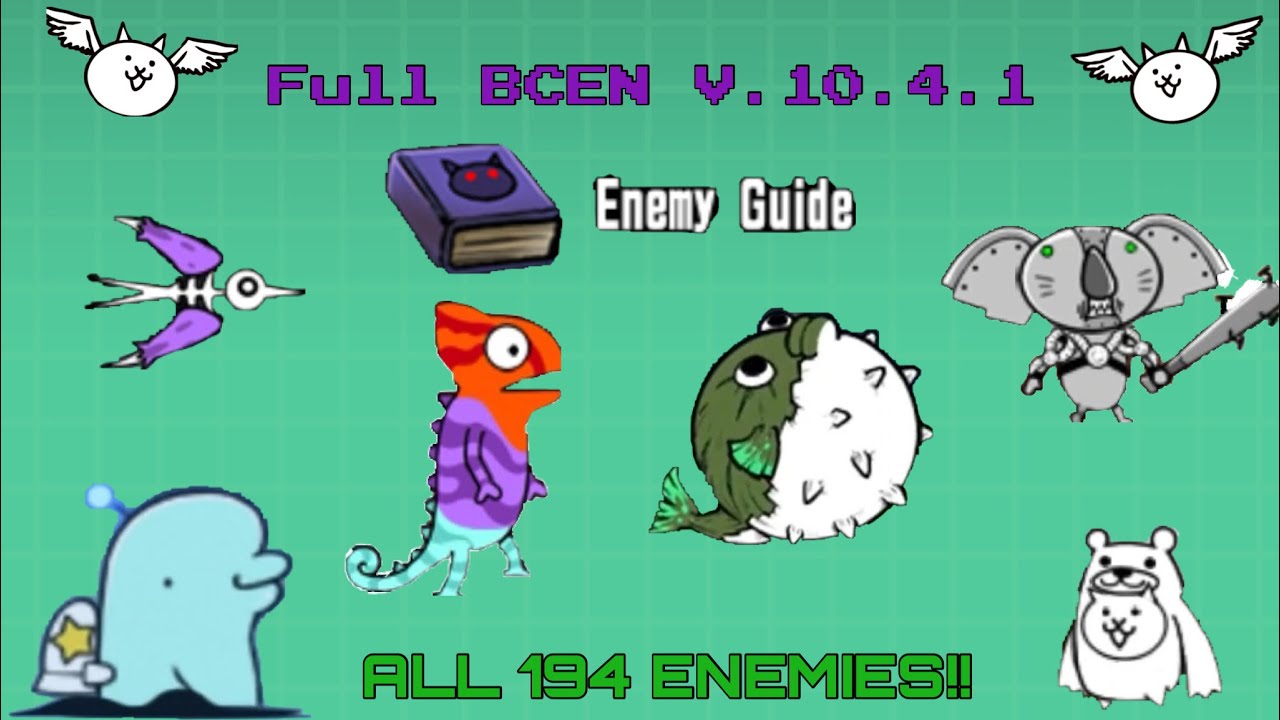 The Battle Cats Enemy Guide Complete V 7 2 Youtube - Gambaran