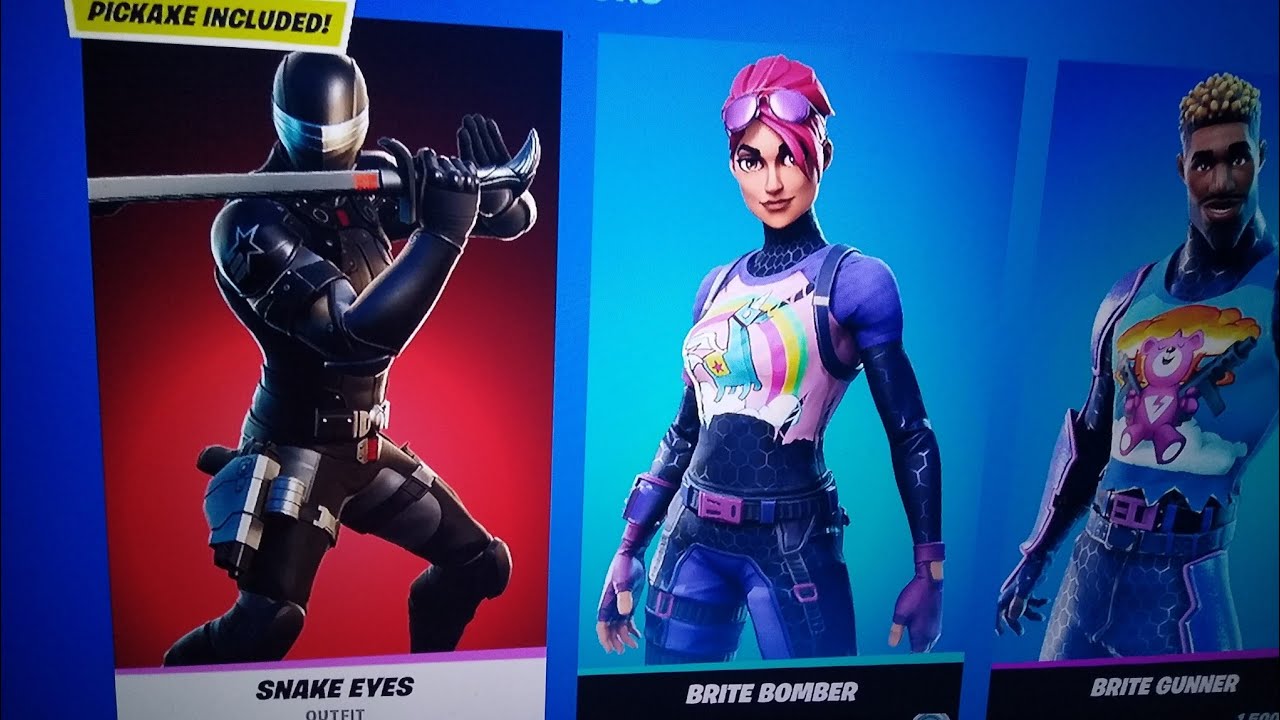 Fortnite Item Shop *NEW* Snake Eyes Skin And Sapphire Mave Gameplay