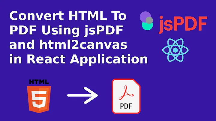 How to convert html to pdf in react app using jsPDF | #jsPDF #react #html2canvas