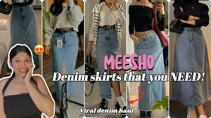 MEESHO Affordable Denim Midi Skirts Try On Haul😍 Starting at ₹250/- ONLY 😱 Trendy + Affordable