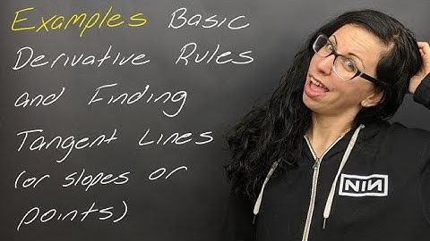 Examples: Basic Derivative Rules and Finding Tangent Lines