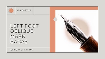 Nib Grinder (Mark Bacas) x Stilo&Stile Left Foot Oblique | Grind Your Writing