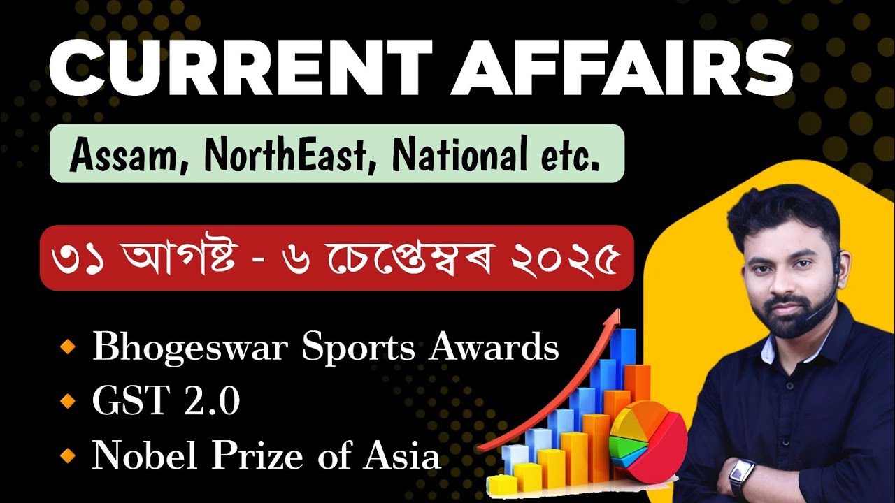 Assam Weekly Current Affairs 2025 ( 31 August to 6 September) #apsc #assamtet #assampolice
