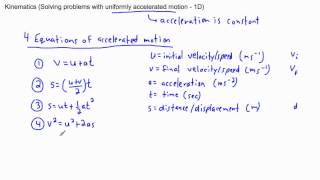 Kinematics - accelerated motion (1/3) - (IB Physics, AP, GCSE, A level)