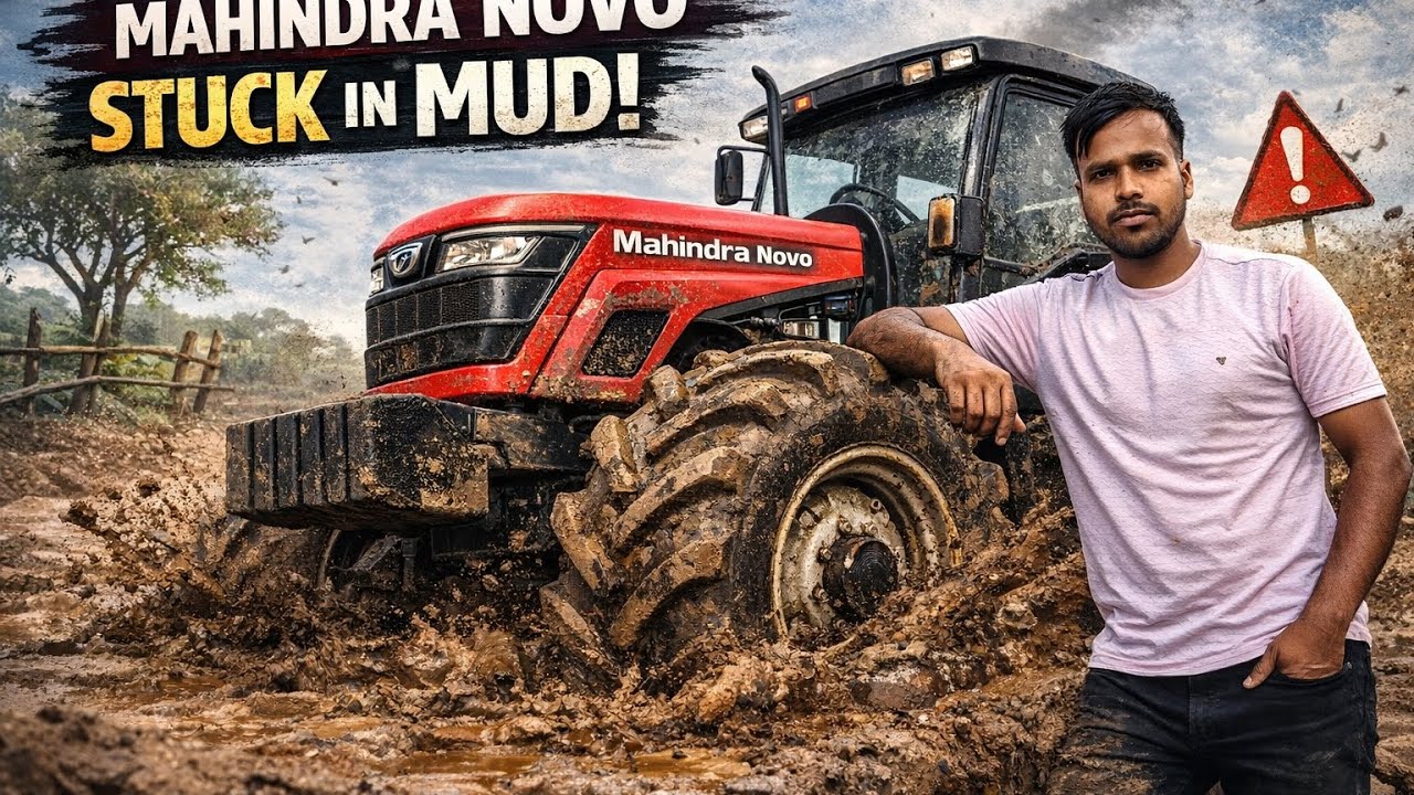Mahindra Novo 605 আজ কাদায় ফেঁসে গেছে তুলতে এসছে Mahindra yuvo 4wd 575 💪💪💪💪