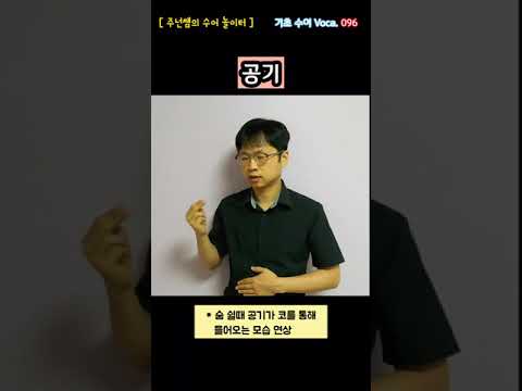 [ 기초 수어 Voca ] 096. 공기 - 수화배우기 [주넌쌤의 수어놀이터]