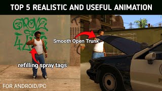 Top 5 Realistic And Useful Animation Mod For Gta Sa Pc & Android