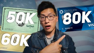 SUPERCHARGED US Credit Card Bonuses! (Amex Green 50K, Amex Gold 60K, Chase 80K)