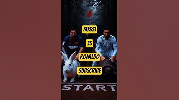 Messi Rides a Bunny vs Ronaldo on a Turtle  | The Funniest Race Ever! #shorts #messi #ronaldo