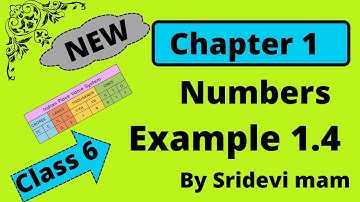 6th maths Term 1 Chapter 1(Numbers)example 1.4TN samacheer class 6 by sridevi mam explained in Tamil
