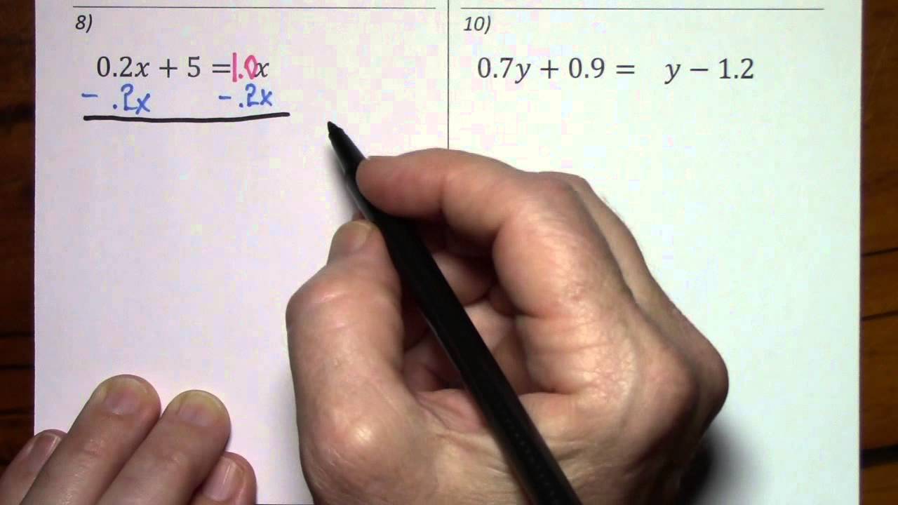 Solving Algebraic Equations Containing Decimals Deal With Decimals solving-algebraic-equations-containing-decimals-deal-with-decimals