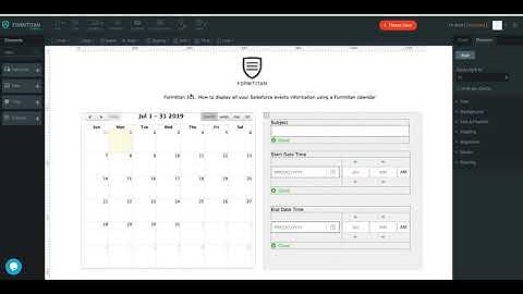 6) How to display all your Salesforce events information using a Formtitan calendar