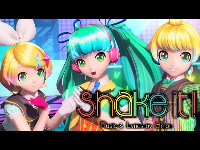 [60fps Full] shake it! シェイクイット! - Hatsune Miku Rin Len 初音ミク 鏡音リン レン DIVA English Romaji PDA FT class=