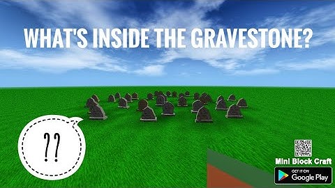 Gravestone will surprise you Mini block craft