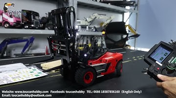 How to operate NEW LESU 1/14 Hydraulic Forklift Aoue-LD160S Lights & Sound, see radio settings