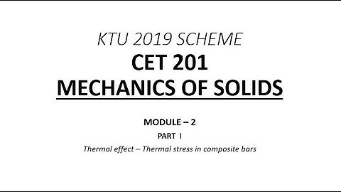 Thermal Stress & Strain | MOS - Module 2 - Part I | KTU B.Tech CE S3 | Free Online Class
