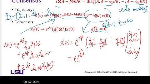Consensus Algorithm of Linear Multi-Agent Systems Part 4