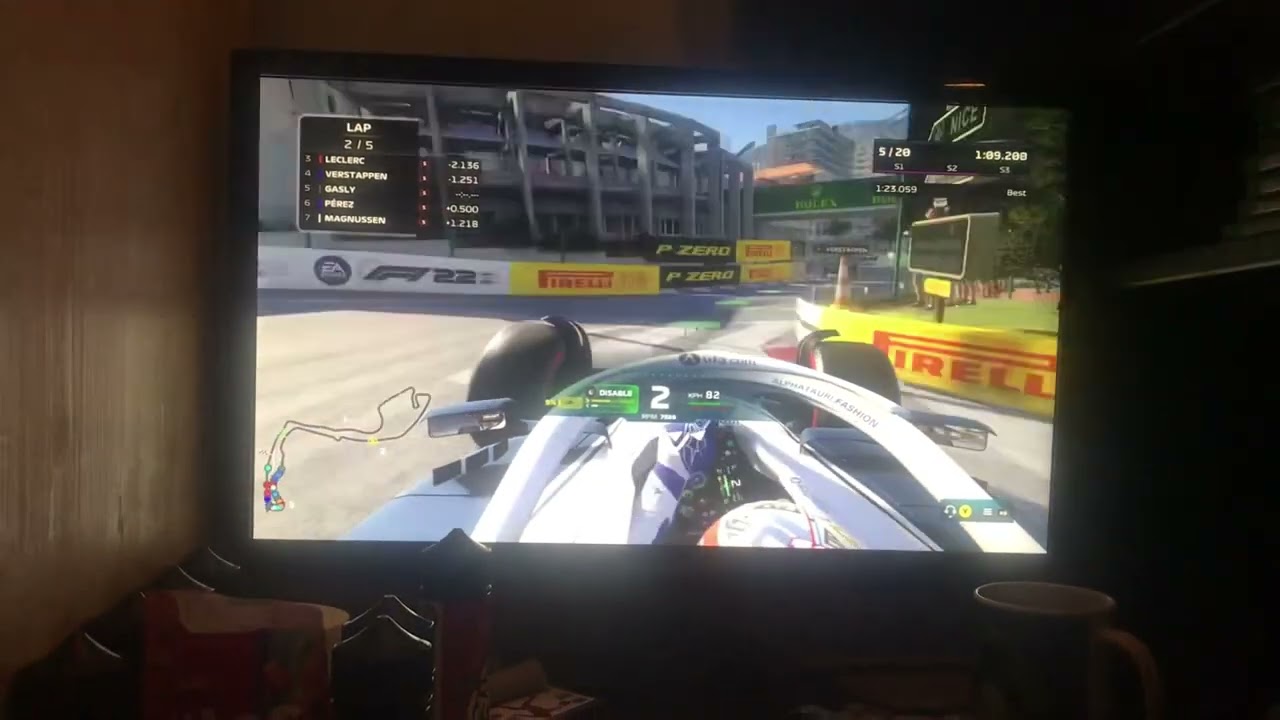 F1 22 gameplay in Monaco from p13 to p5 in Scuderia AlphaTauri ￼