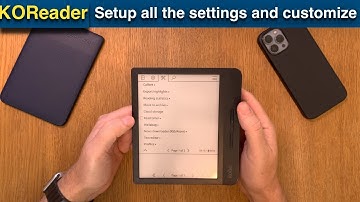 KOReader Settings & Reading Options Setup on a Kobo e-reader (Kobo Libra H2O)