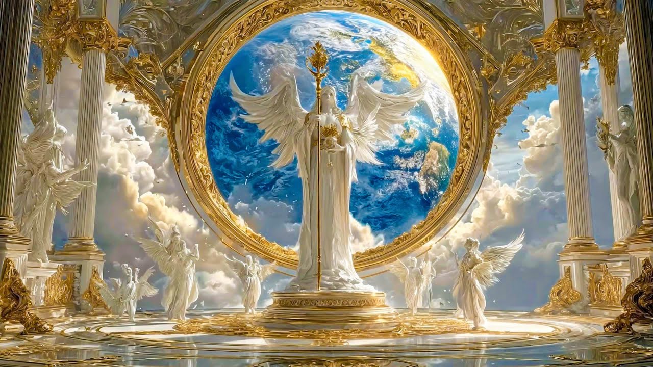 Golden Light of Tranquility 🌅 A Majestic Floating Palace in the Sunset's Embrace