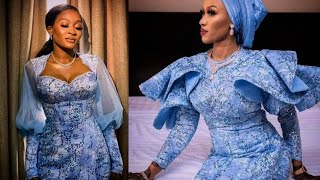 Asoebi Styles Latest Blue COLORED THEMED Compilation Pictures | Unique & Gorgeous Styles For Women