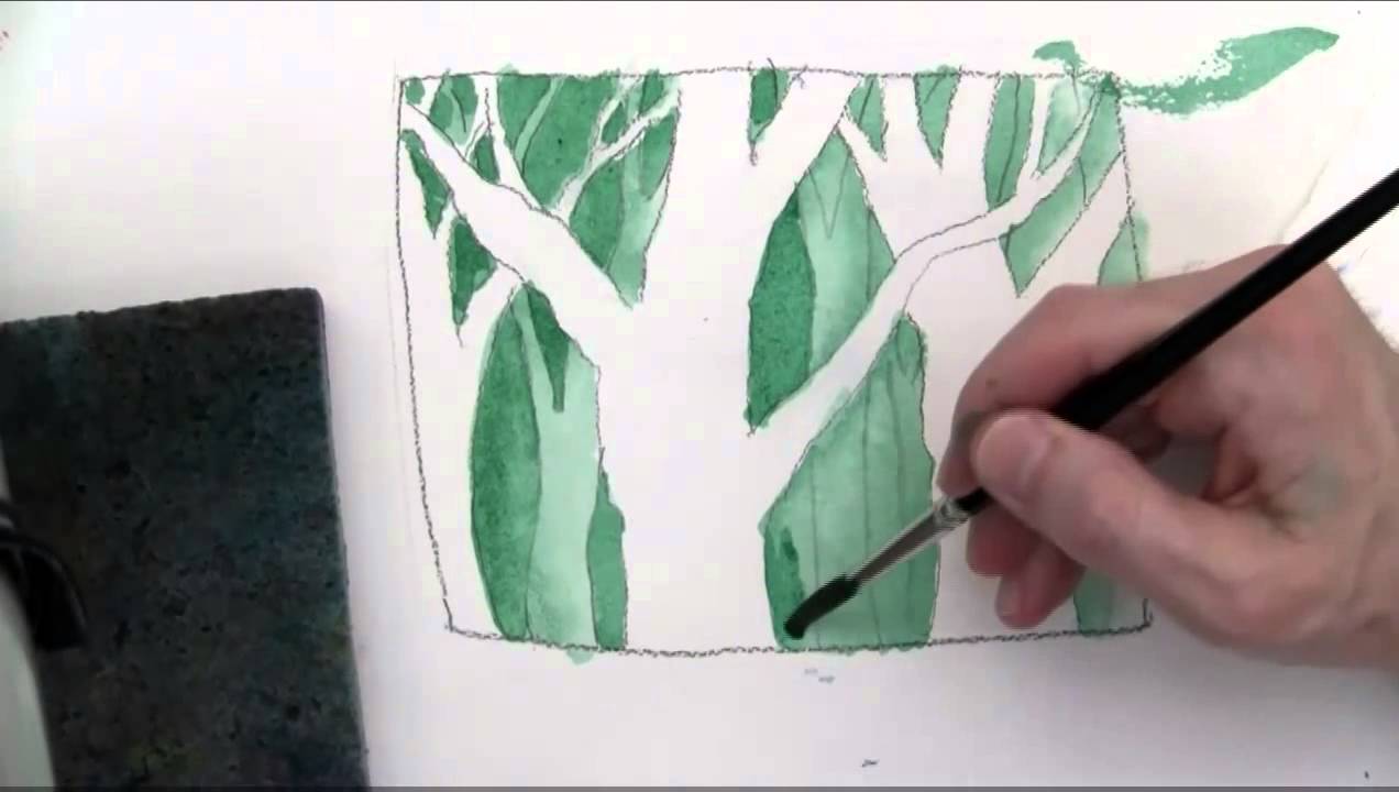 A value and negative shape-painting exercise