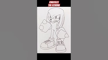Drawing Knuckles The Echidna | Sonic #shorts #drawing #easydrawing #knucklestheechidna