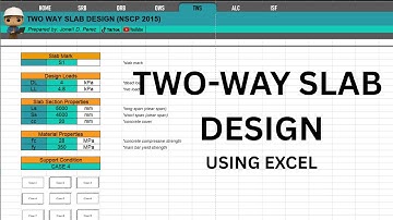 Designing Two-Way Slab in Excel (NSCP 2015) 💻🧱