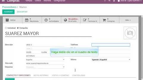 ODOO 2 PROVEEDORES