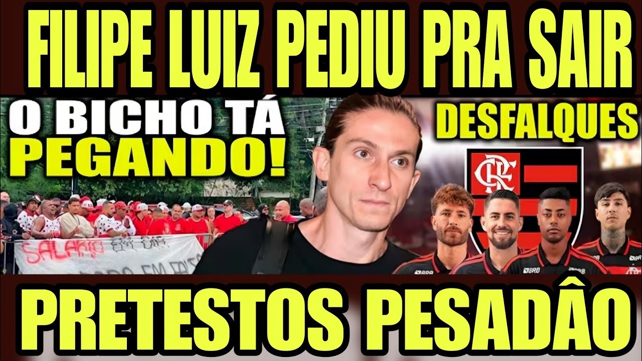 🔥CAOS NO FLAMENGO! Protestos no Ninho e fala de Filipe irrita BAP! 😱