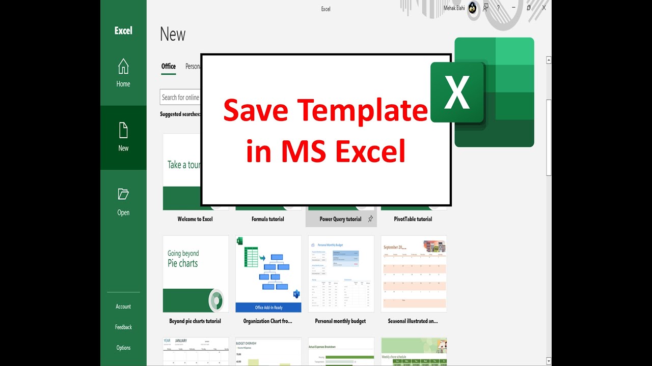 How to Save/create template in MS Excel - YouTube