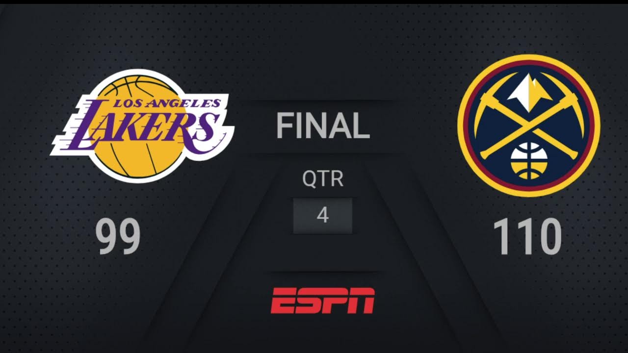 Lakers Nuggets NBA on ESPN Live Scoreboard #KiaTipOff22