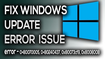 How to Fix Windows Update Error on Windows 7/8/10