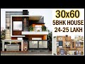 30'-0"x60'-0" 3D House Design | 30x60 House Design With Elevation | Gopal Architecture