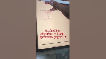 Q24 2023 Specimen paper 2 | Cambridge IGCSE physics
