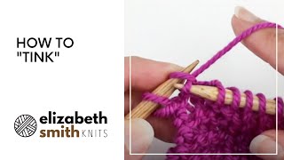 How to "tink" (un-knit)