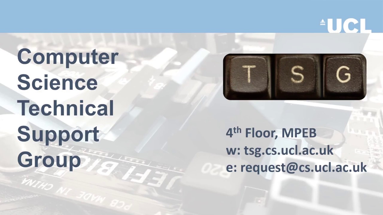 Introduction to UCLCS Technical Support Group YouTube